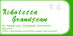 nikoletta grandjean business card